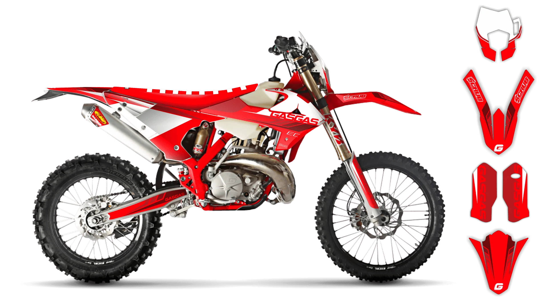 Graphics Kit - Gas Gas - EC EC-F Series - 2018-2020 - Drizzle - LE