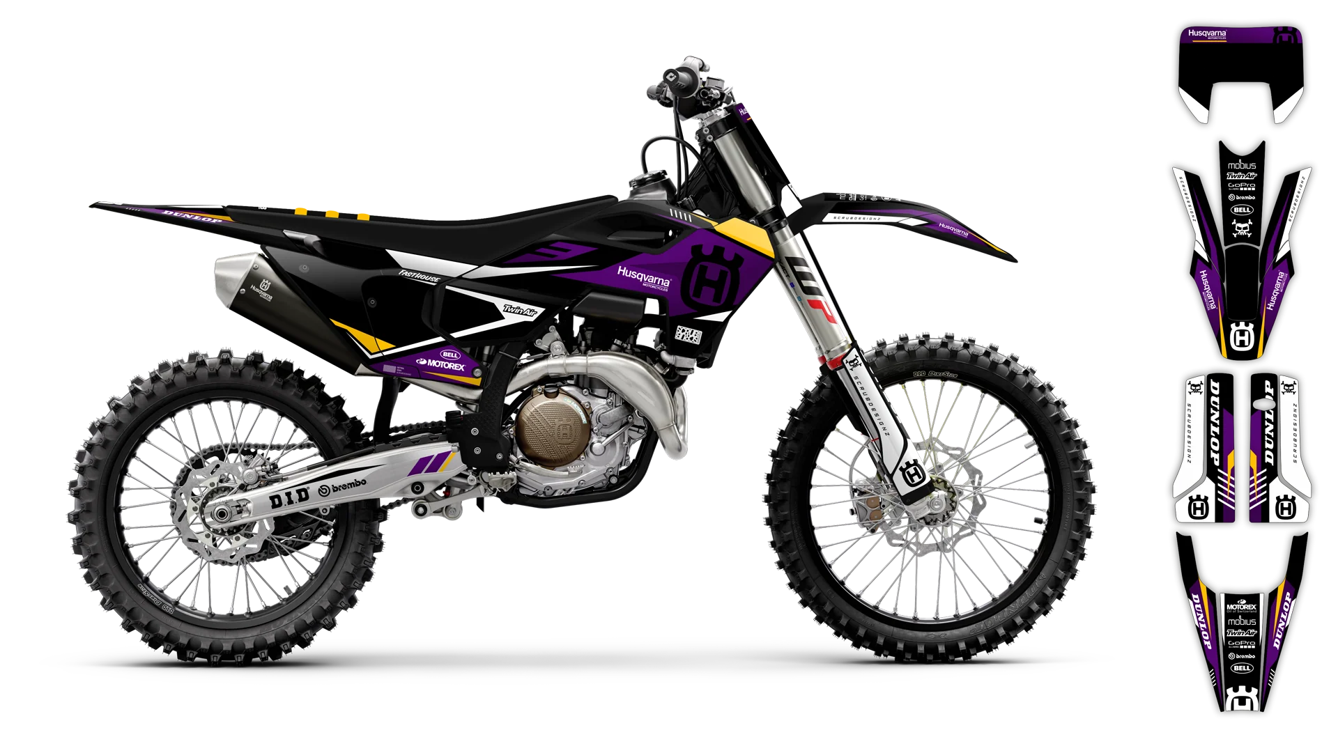 Graphics Kit - Husqvarna 14-> TE-FE Series - 2025 Heritage - Blind - R5