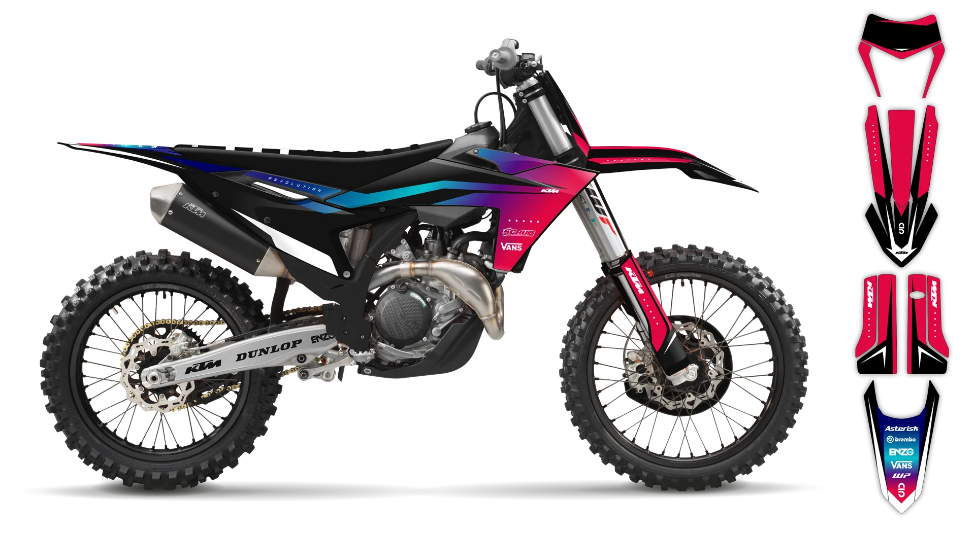 Graphics Kit - KTM - EXC EXC-F / XC-W XCF-W - 2024-2025 - K-SE1099 - LE