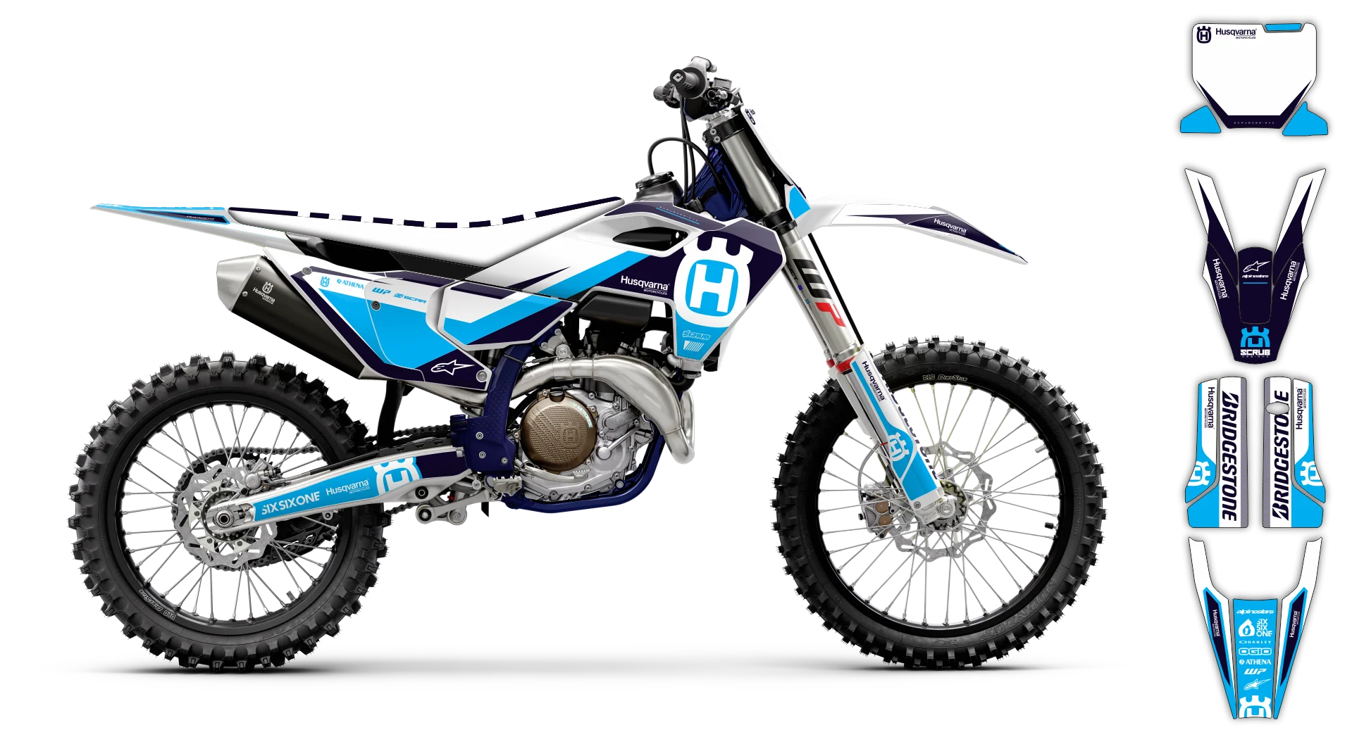 Graphics Kit - Husqvarna 14-> TC-FC-FX Series - 2023-2024 - H15 - R1