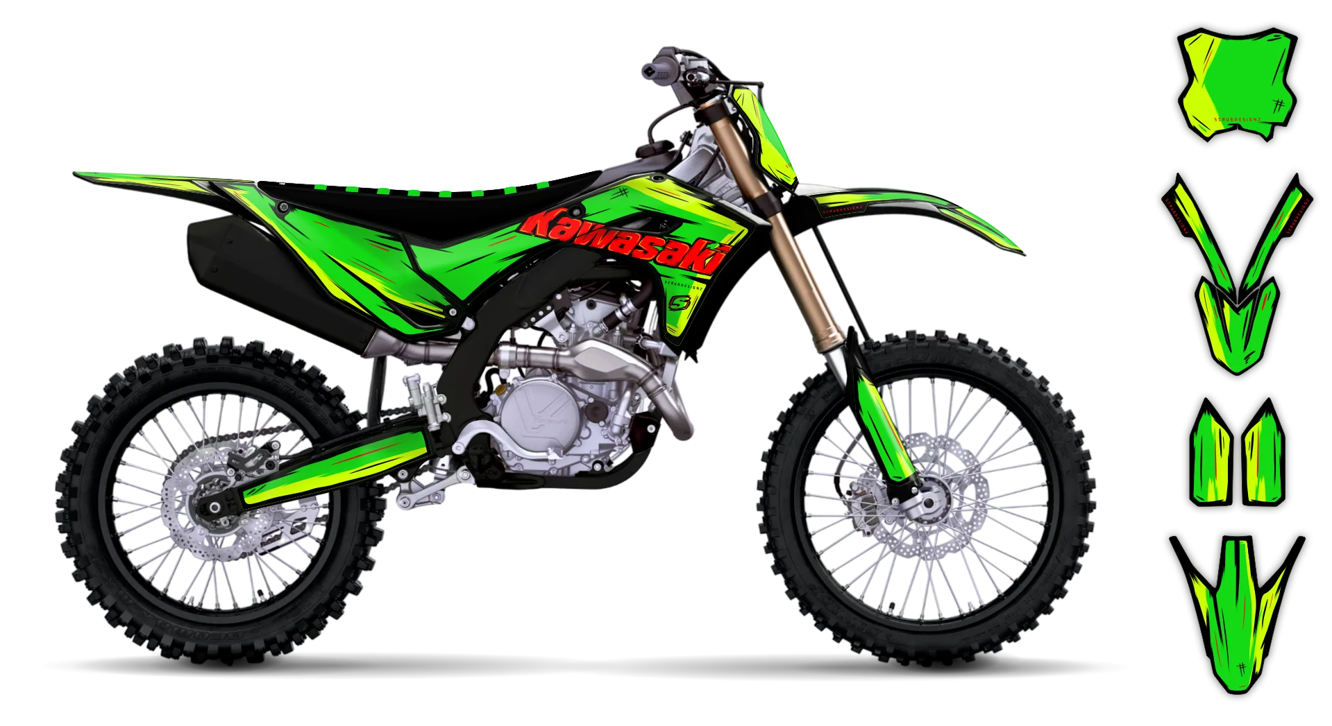Graphics Kit - Kawasaki - KX 450F - 2024-2025 - Fluo Artlex - LE