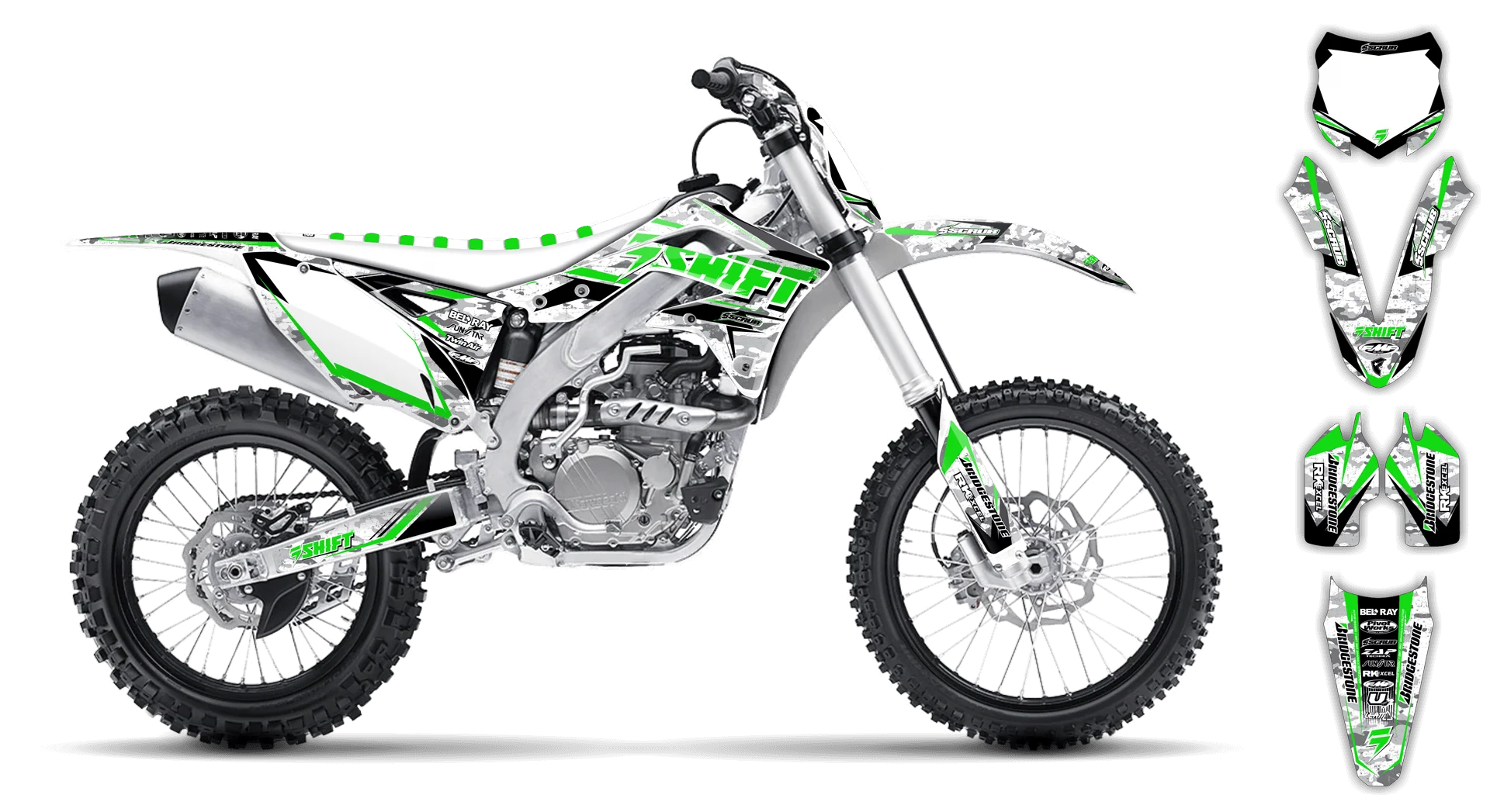 Graphics Kit - Kawasaki - KX 250F - 2009-2012 - Step Up - R1