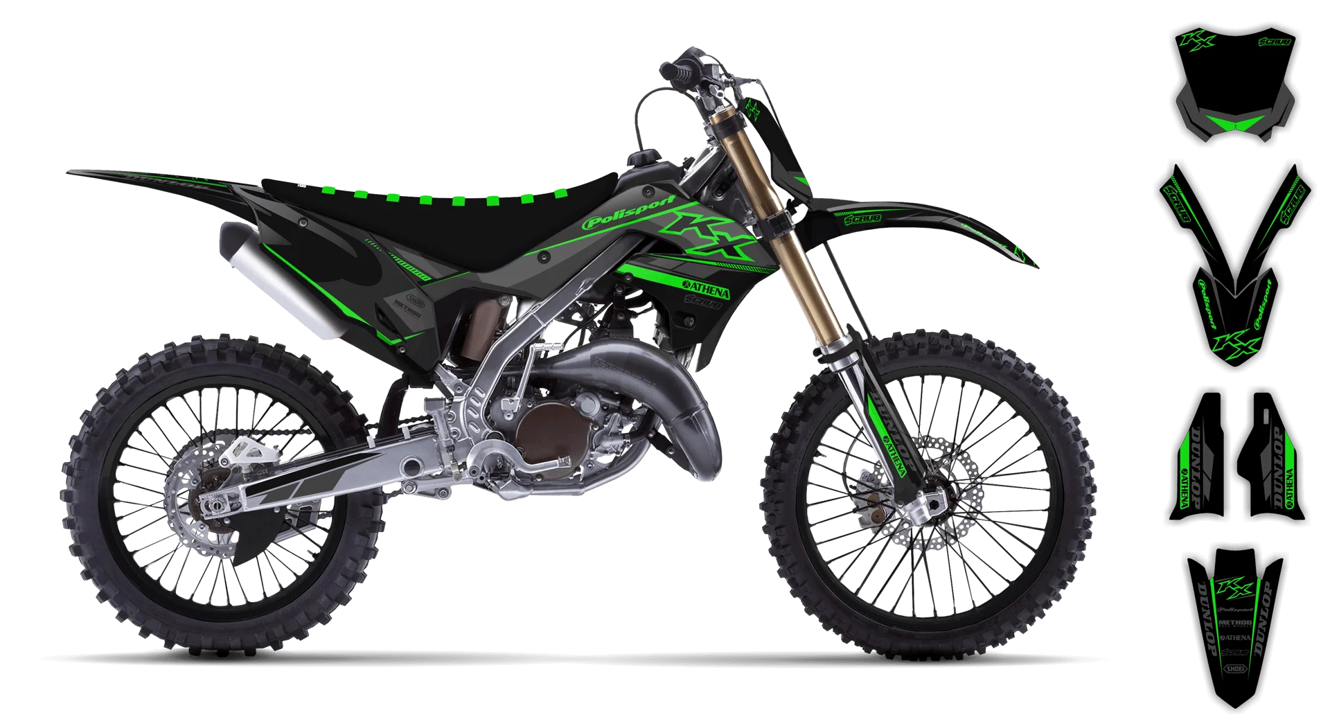 Graphics Kit - Kawasaki - KX 125-250 Restyle - 2003 - SE1047 - LE