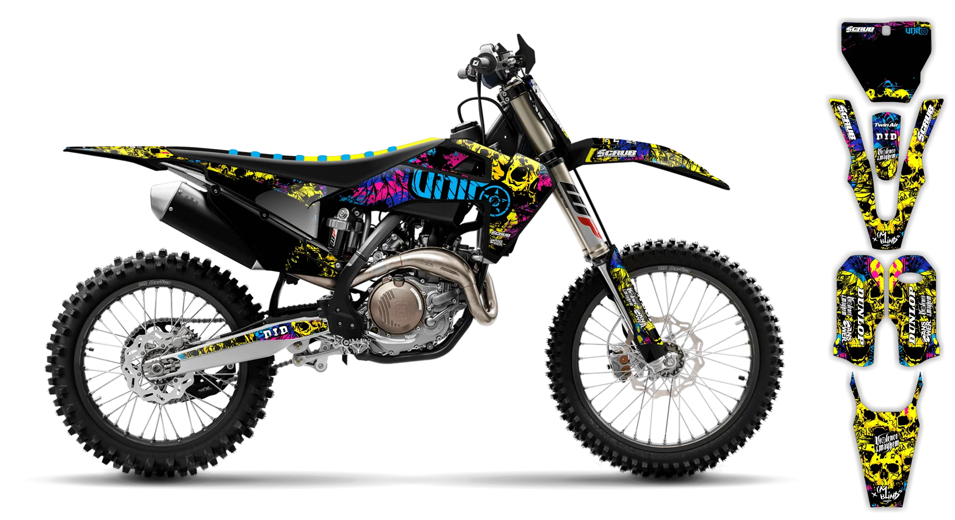 Graphics Kit - Husqvarna 14-> TC-FC-FX Series - 2019-2022 - Wasabi - LE