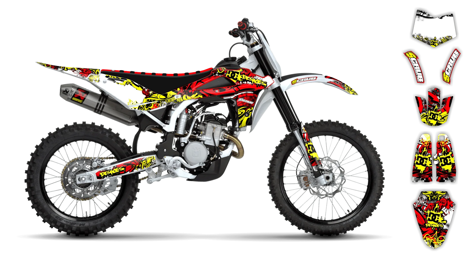 Graphics Kit - Husqvarna 05-13 - SM 630 - 2010-2013 - Attack - R1