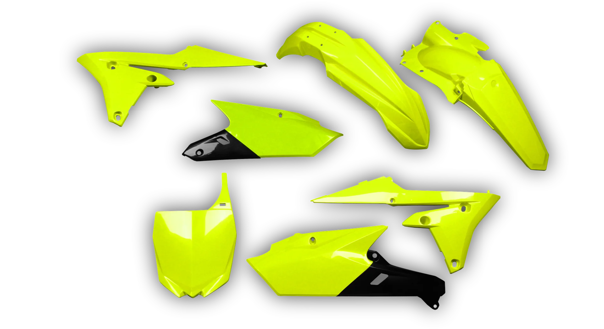 Plastics Kit - Yamaha - YZ450F - 2014-2017 - Full Kit - Fluo Trim Kit