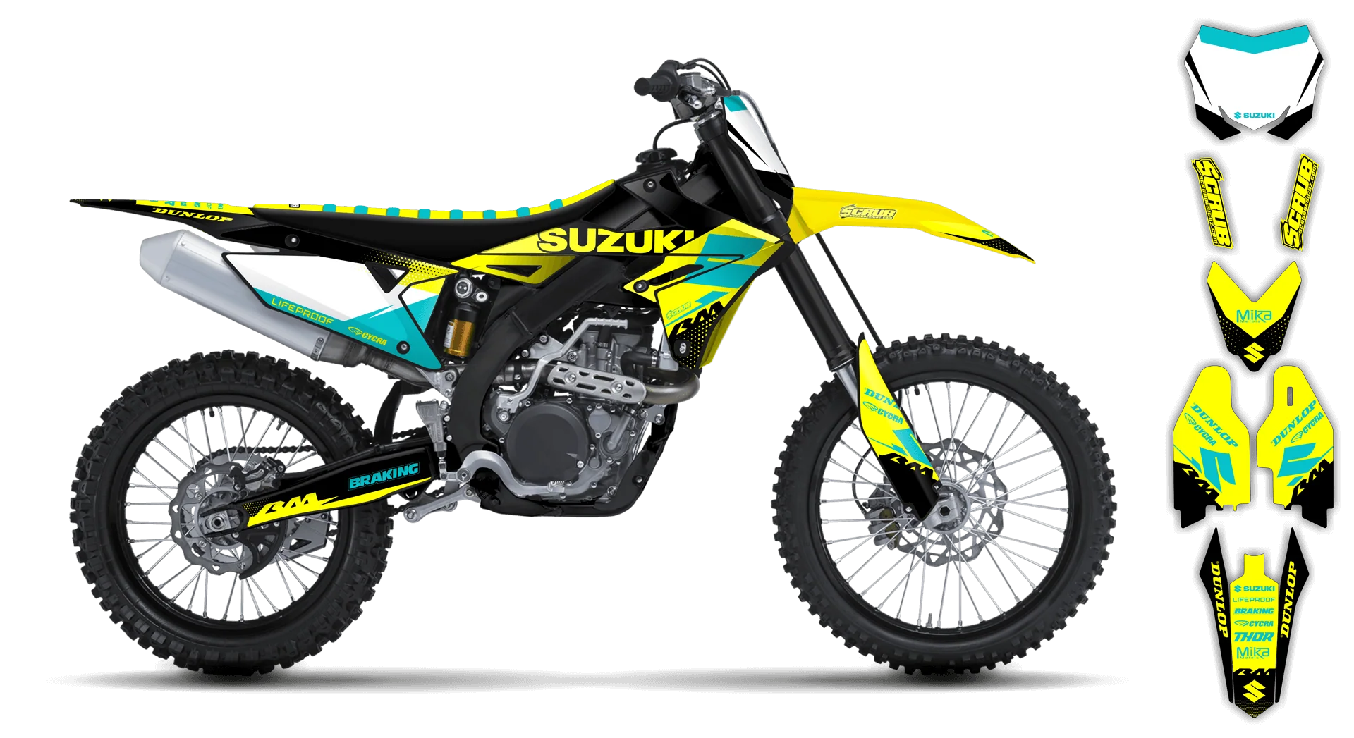 Graphics Kit - Suzuki - RM 85 Restyle - 2002-2024 - Comet - R2