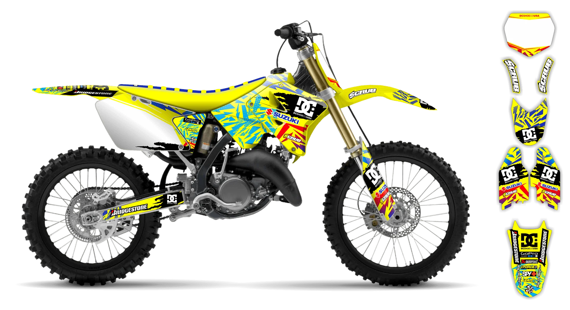 Graphics Kit - Suzuki - RM 250 - 1996-1998 - Kicker - ST