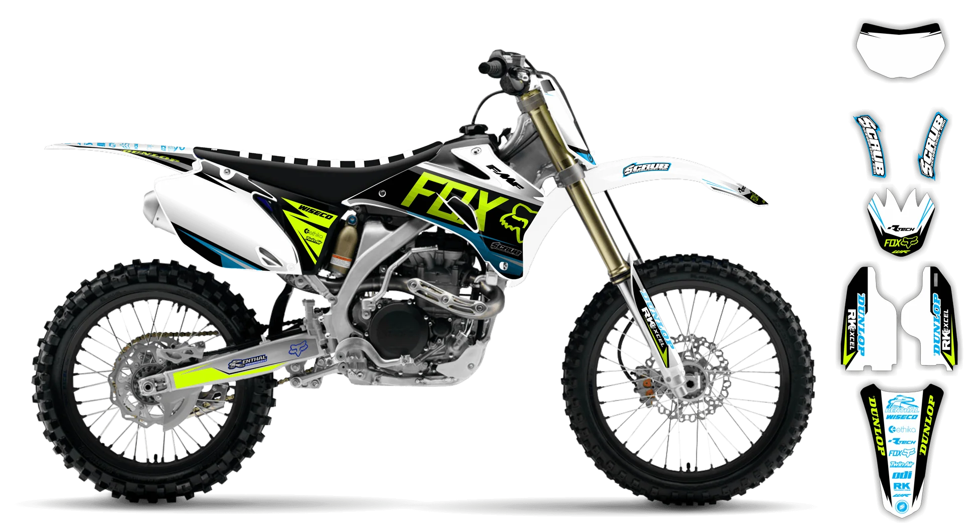 Graphics Kit - Yamaha - WR400F - 1998-1999 - Fluo Varnix - LE