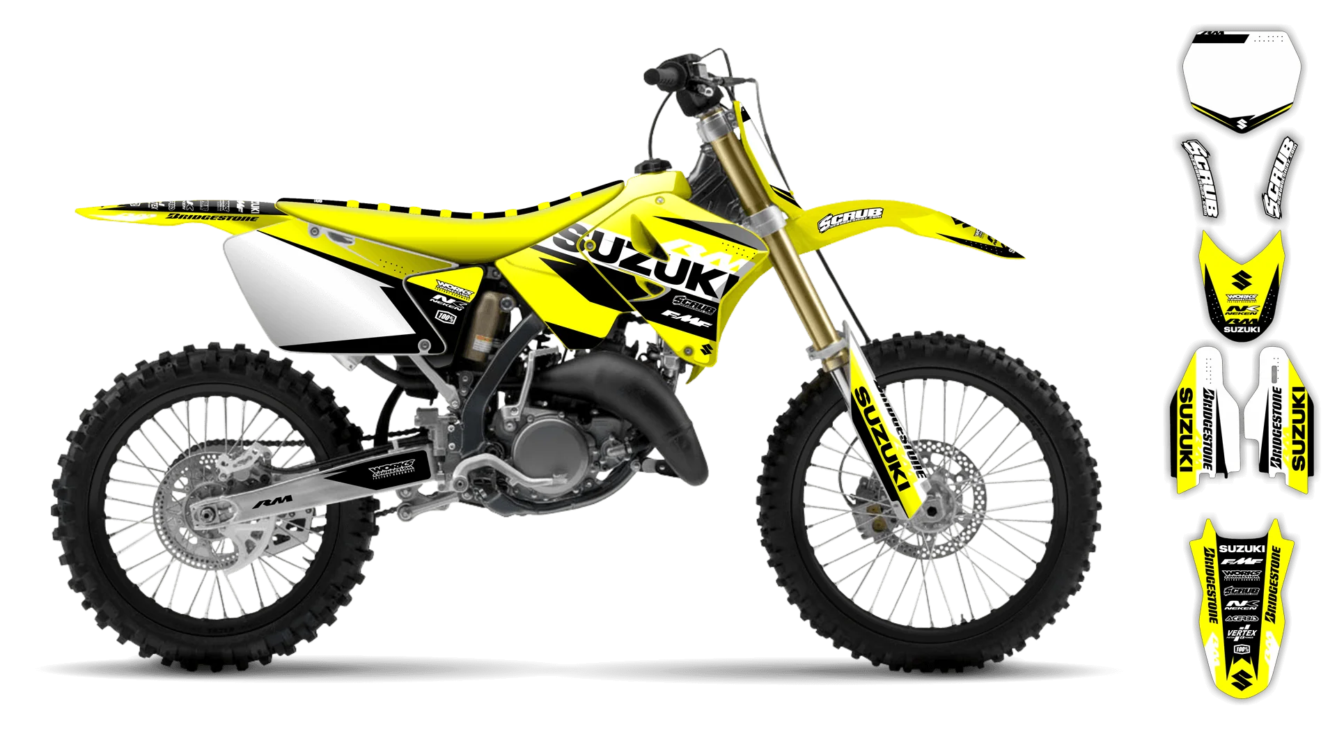 Graphics Kit - Suzuki - RM 250 - 1996-1998 - SE1019 - ST