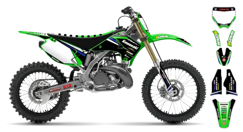 Graphics Kit - Kawasaki - KX 125 - 2004-2008 - Factory Replica 4 - ST