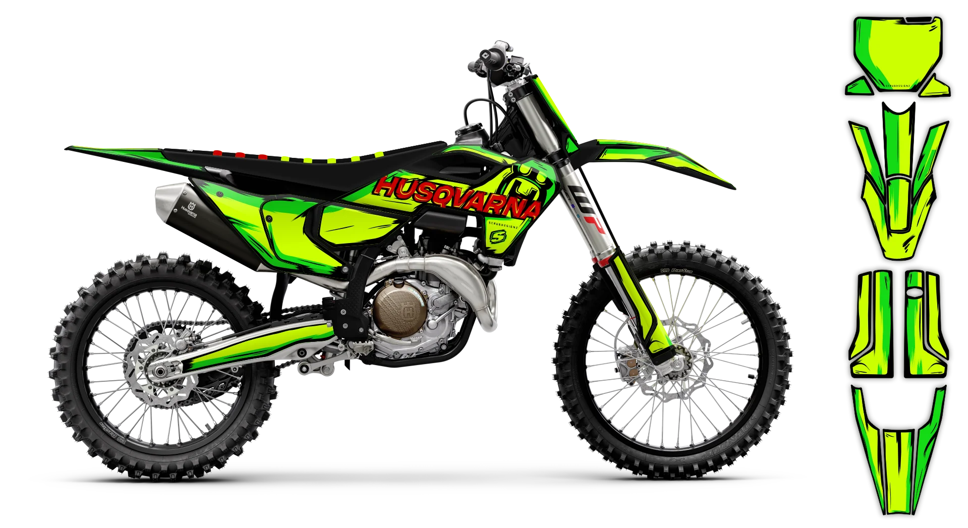 Graphics Kit - Husqvarna 14-> TE-FE Series - 2024 Heritage - Fluo Artlex - LE