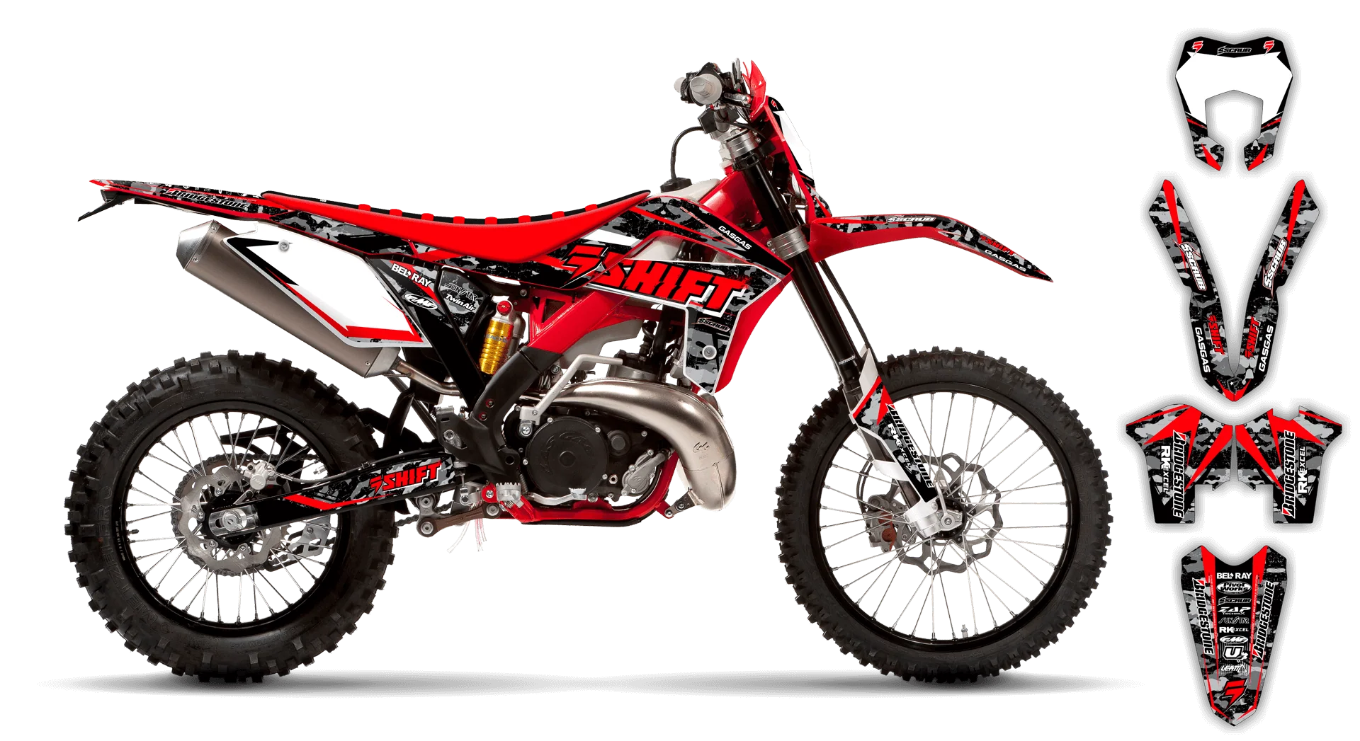 Graphics Kit - Gas Gas - EC EC-F Series - 2014-2017 - Step Up - R1