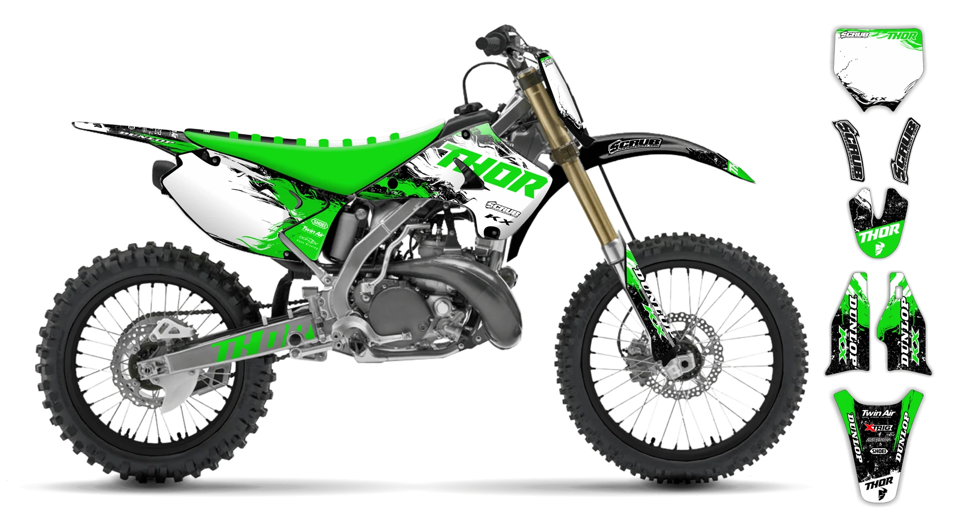 Graphics Kit - Kawasaki - KX 125 - 2003 - Sledge - LE