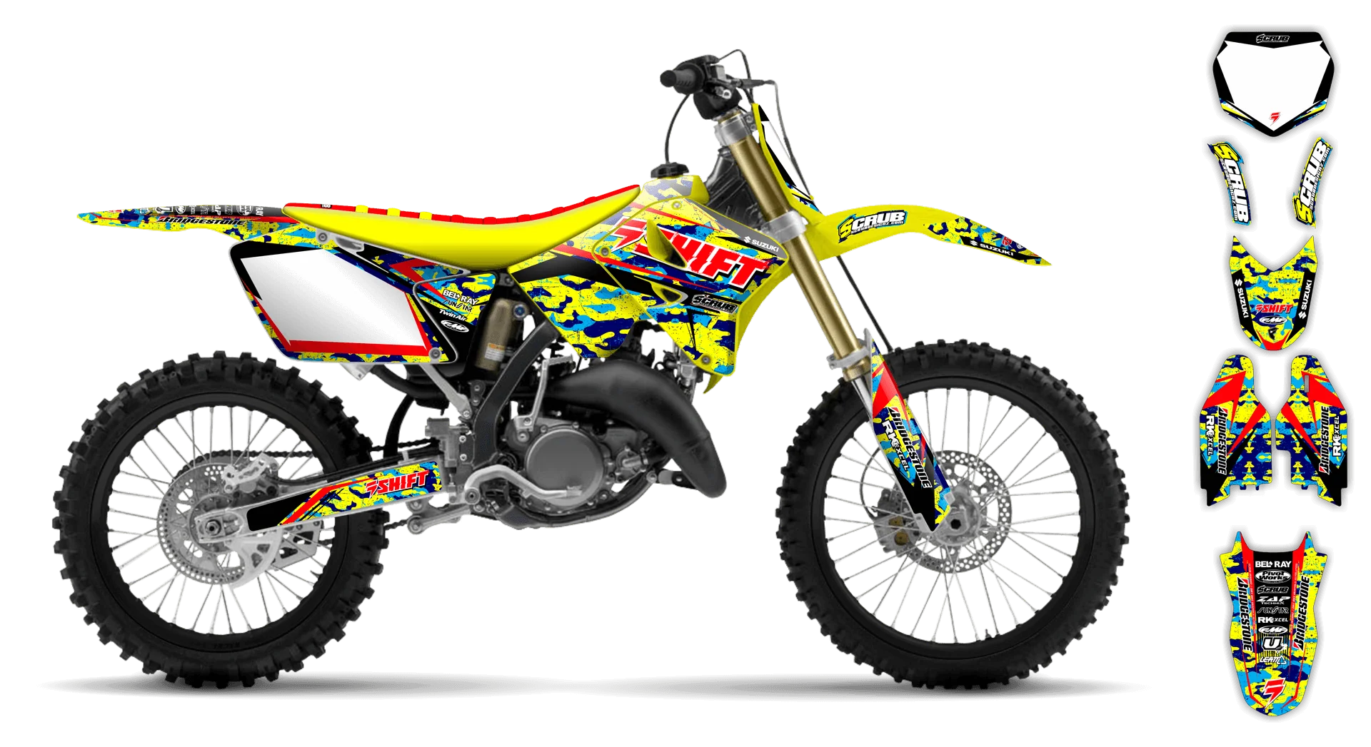 Graphics Kit - Suzuki - RM 125 - 1996-1998 - Step Up - LE