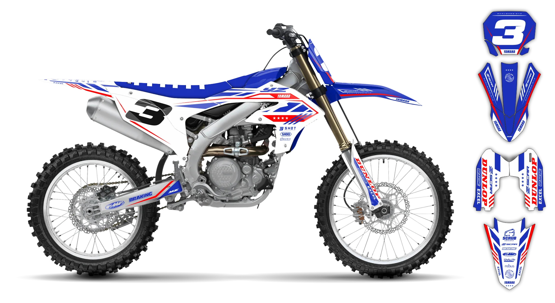 Graphics Kit - Yamaha - YZ450F - 2023-2025 - Grazer - R2