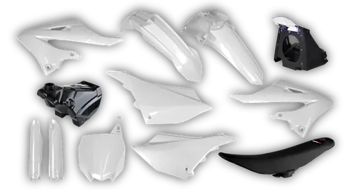 Plastics Kit - Yamaha - YZ 125 - 2021 - Full Kit - White Restyle
