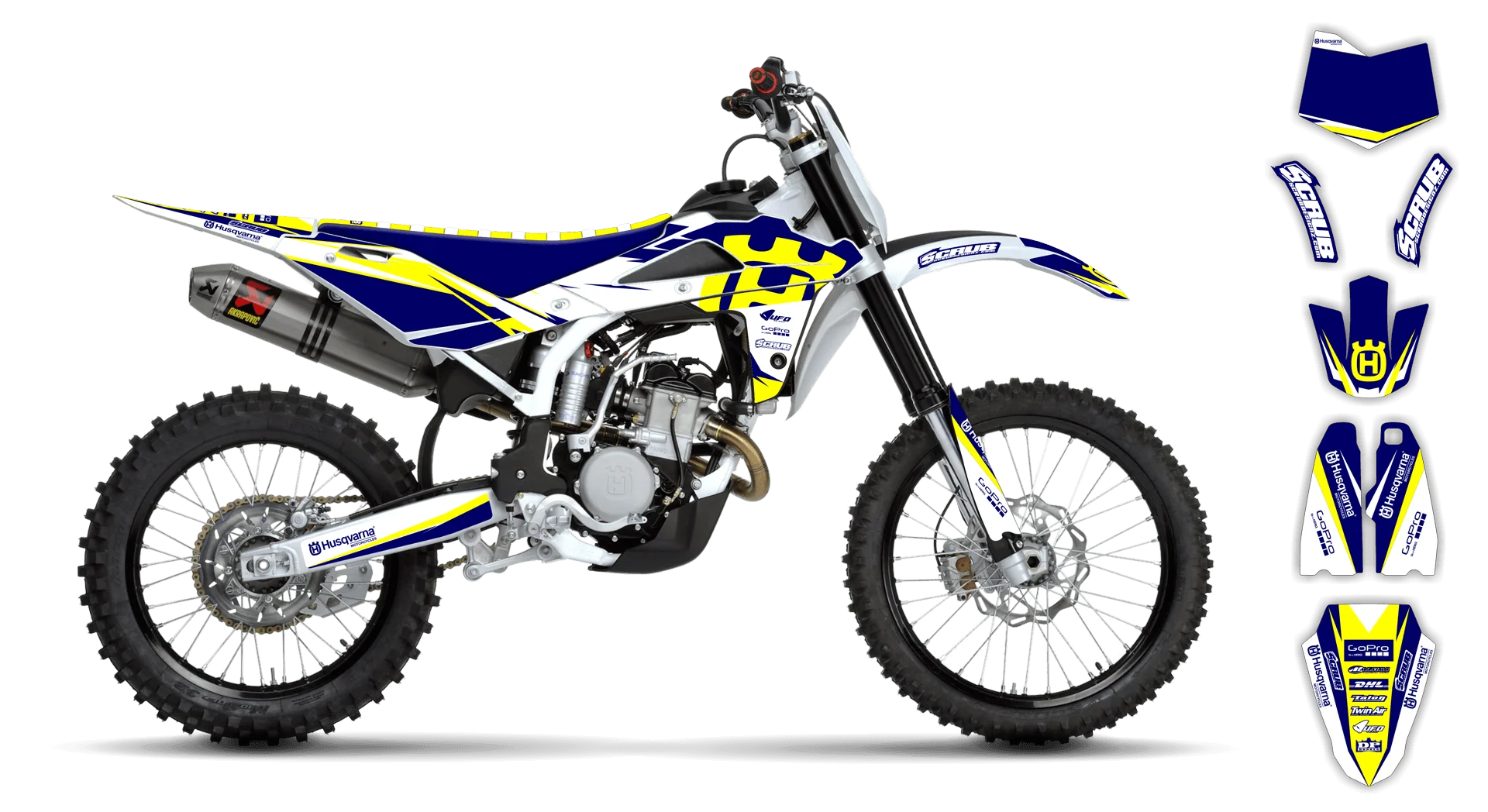 Graphics Kit - Husqvarna 05-13 - SM 630 - 2010-2013 - Factory Replica 3 - R4