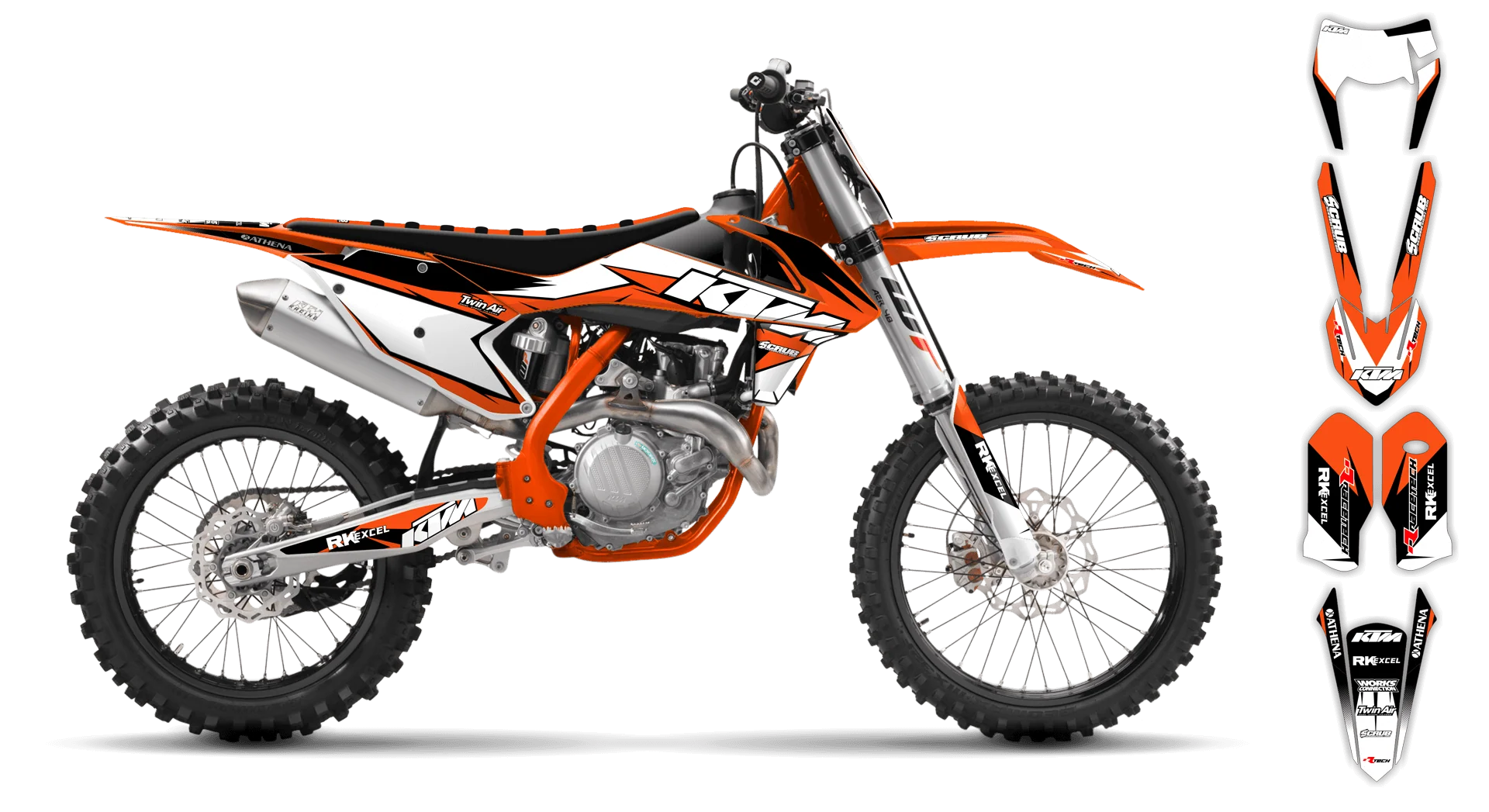 Graphics Kit - KTM - EXC EXC-F / XC-W XCF-W - 2017-2019 - K10 - ST