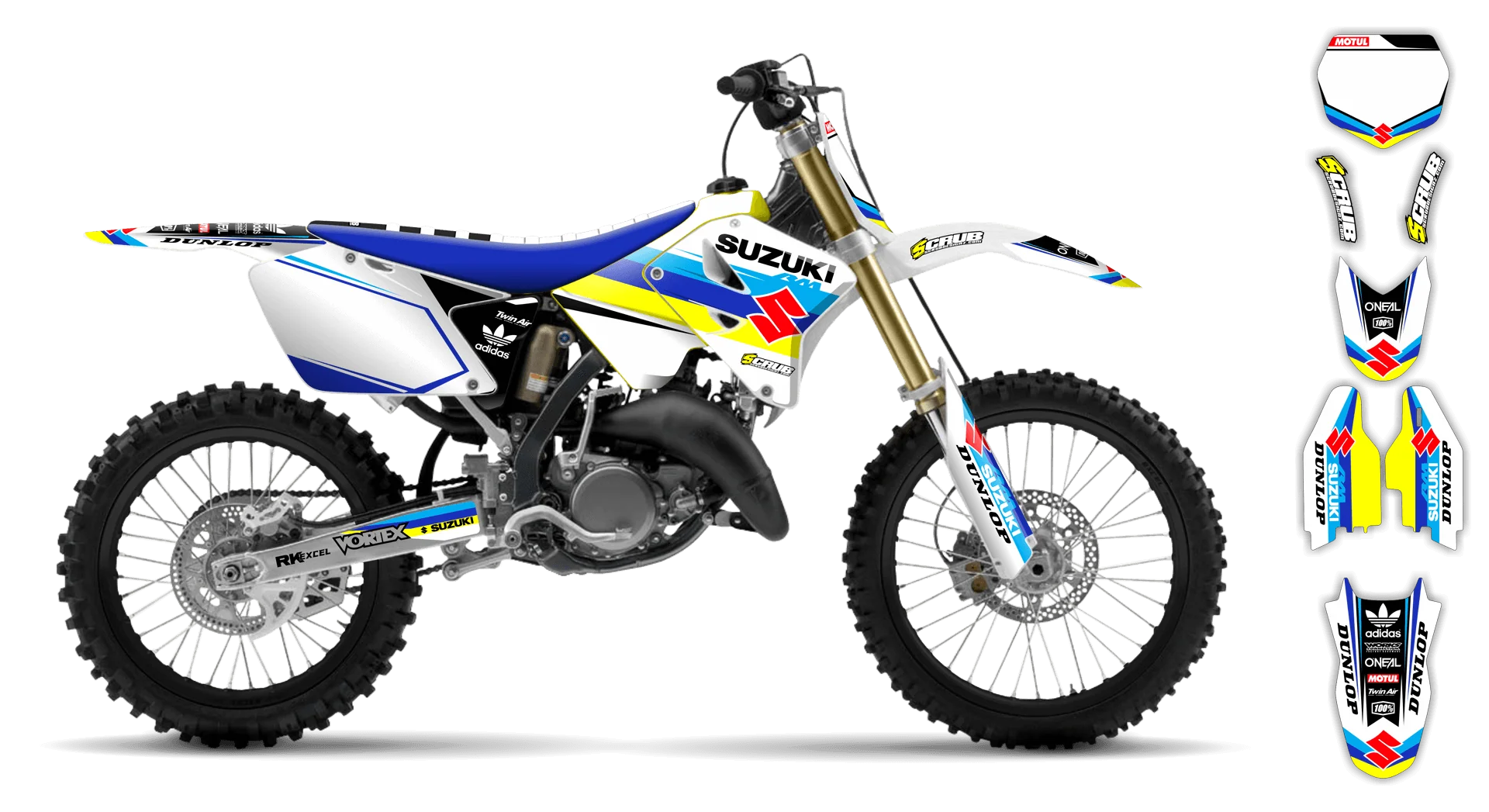 Graphics Kit - Suzuki - RM 125 - 2001-2003 - SE1013 - R1