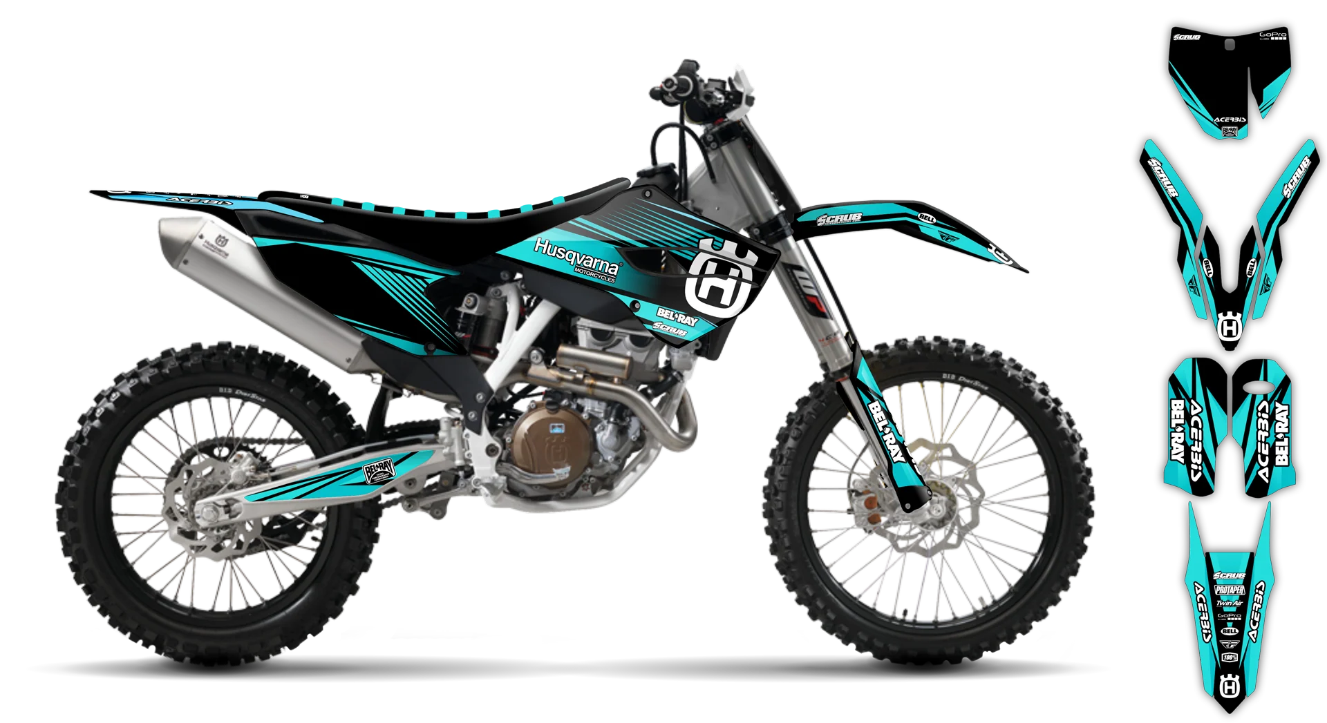 Graphics Kit - Husqvarna 14-> TC-FC-FX Series - 2015 - H-SE1076 - R1