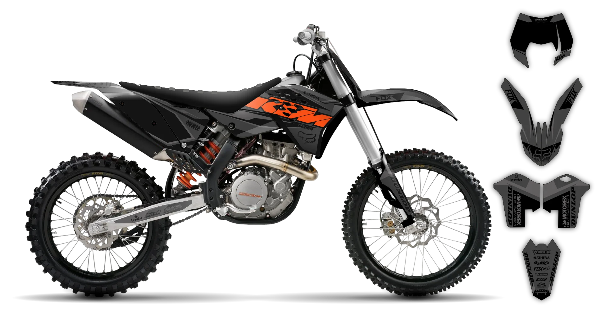 Graphics Kit - KTM - EXC EXC-F / XC-W XCF-W - 2008-2011 - K-SE1065 - R3