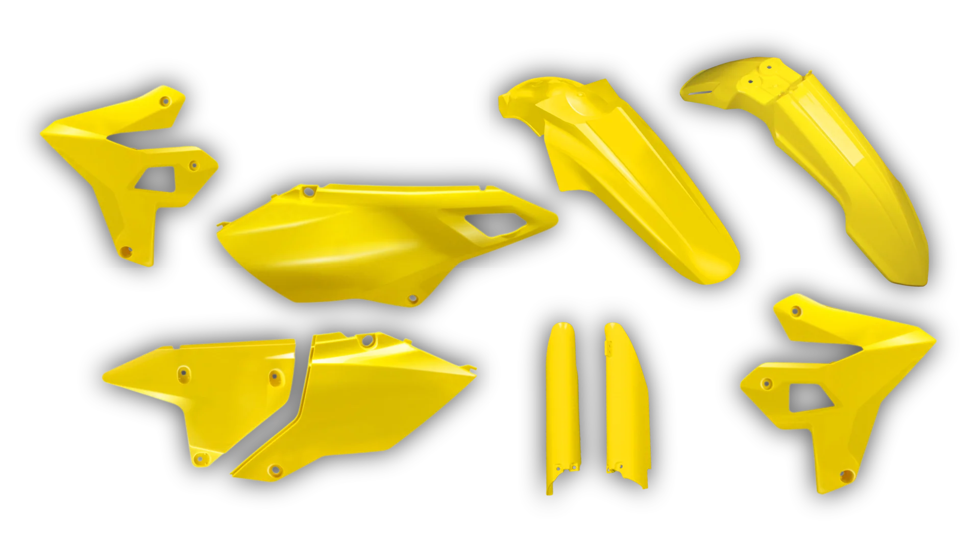 Plastics Kit - Suzuki - DRZ 400 SM - 1999-2024 - Full Kit - Yellow Restyle