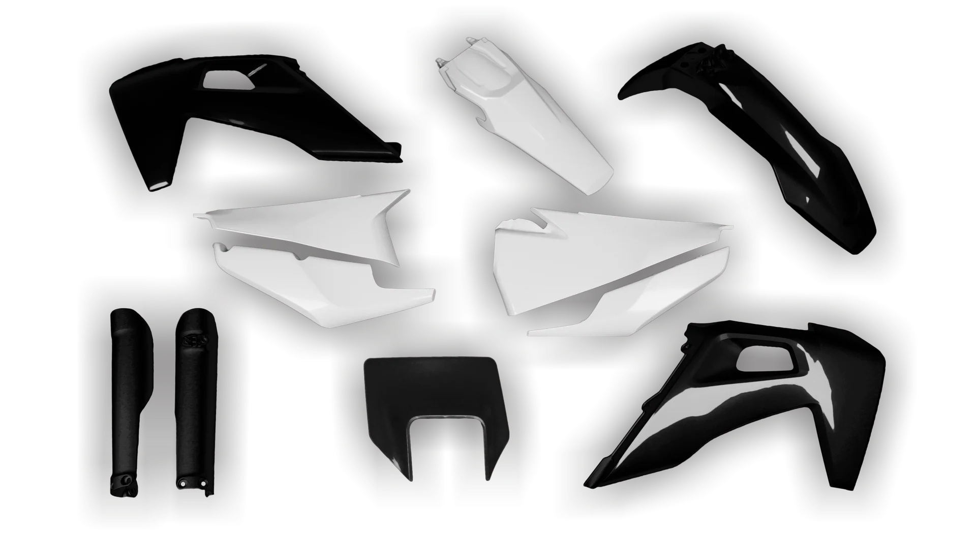 Plastics Kit - Husqvarna 14-> TE-FE Series - 2020-2023 - Full Kit - Black White