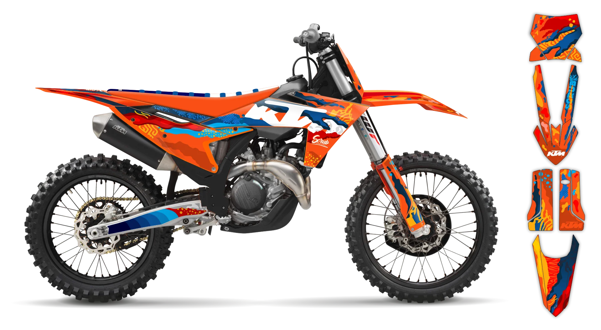 Graphics Kit - KTM - SX SX-F / XC XC-F - 2011-2012 - Kaleido - LE