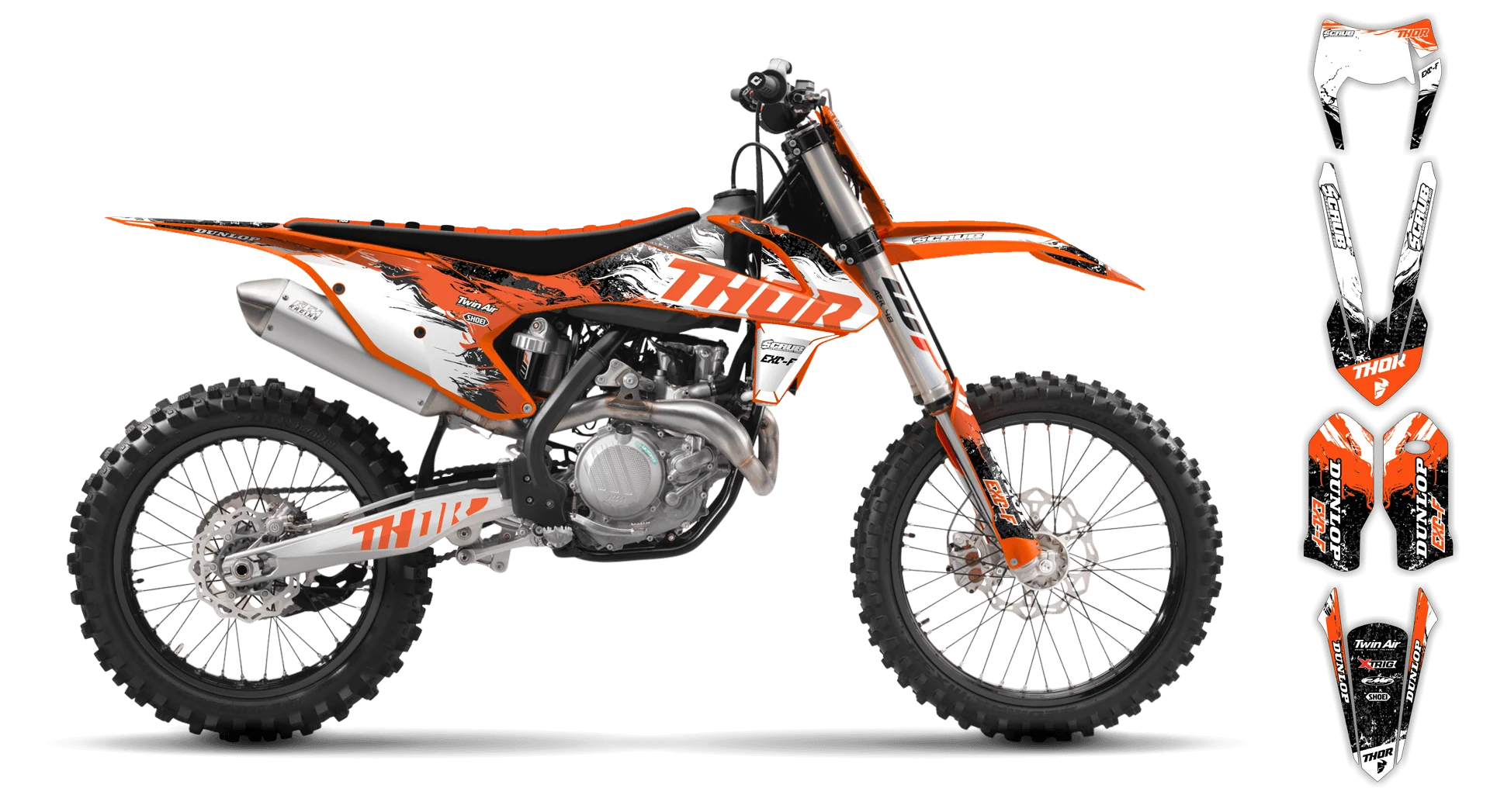 Graphics Kit - KTM - EXC EXC-F / XC-W XCF-W - 2017-2019 - Sledge - LE