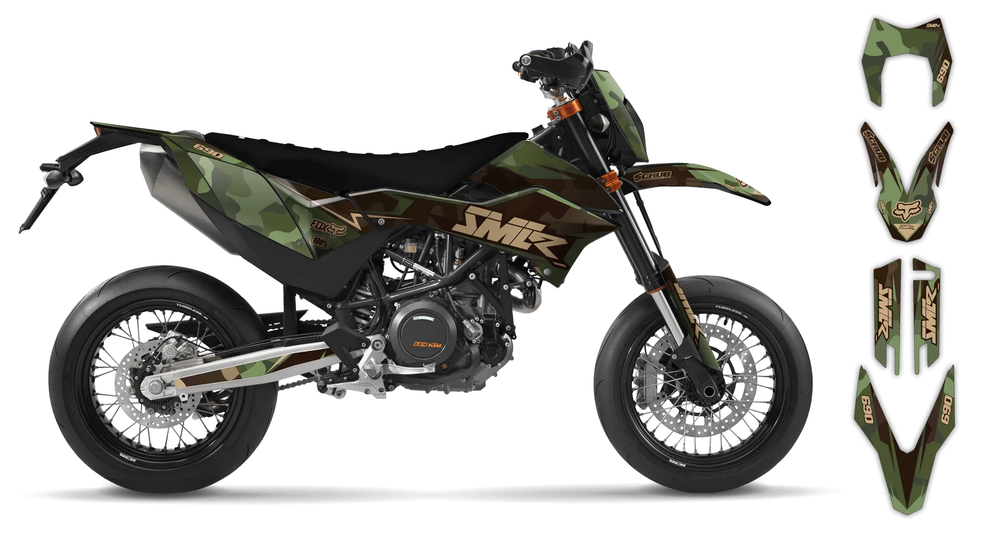 Graphics Kit - KTM - ENDURO 690R - 2012-2018 - Kudu - R3
