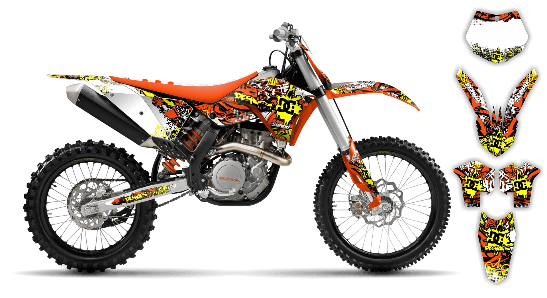 Graphics Kit - KTM - SMR Series - 2008-2011 - Attack - R1