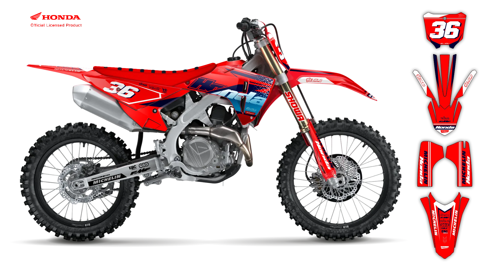 Graphics Kit - Honda - CRF 230F - 2003-2007 - SE1064 - LE
