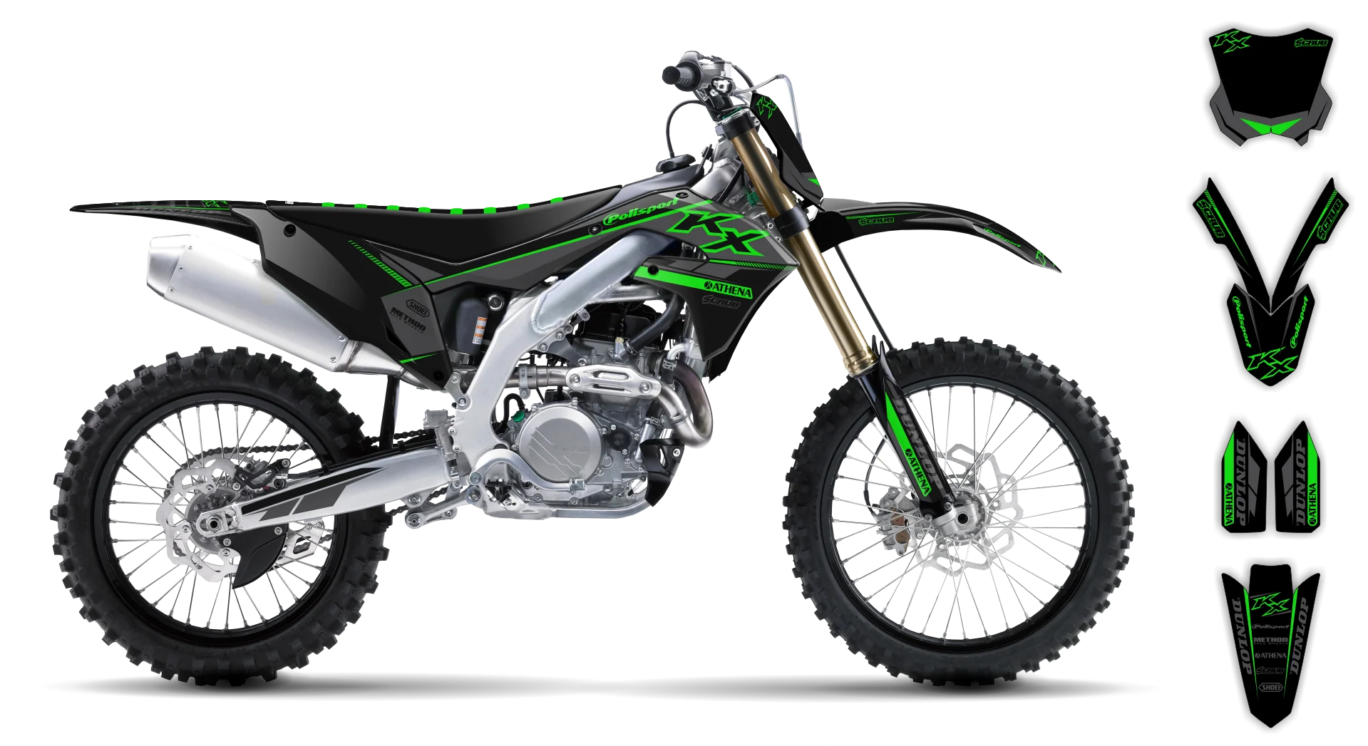 Graphics Kit - Kawasaki - KX 125 - 2004-2008 - SE1047 - LE