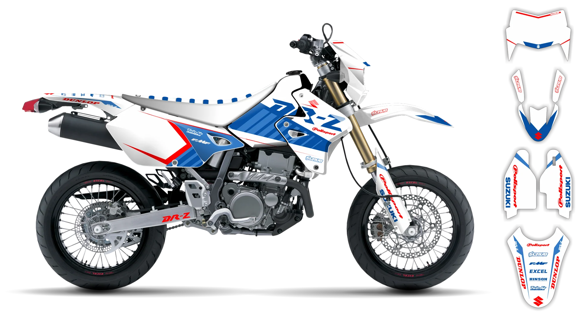 Graphics Kit - Suzuki - DRZ 400 SM - 1999-2024 - SE1030 - R2
