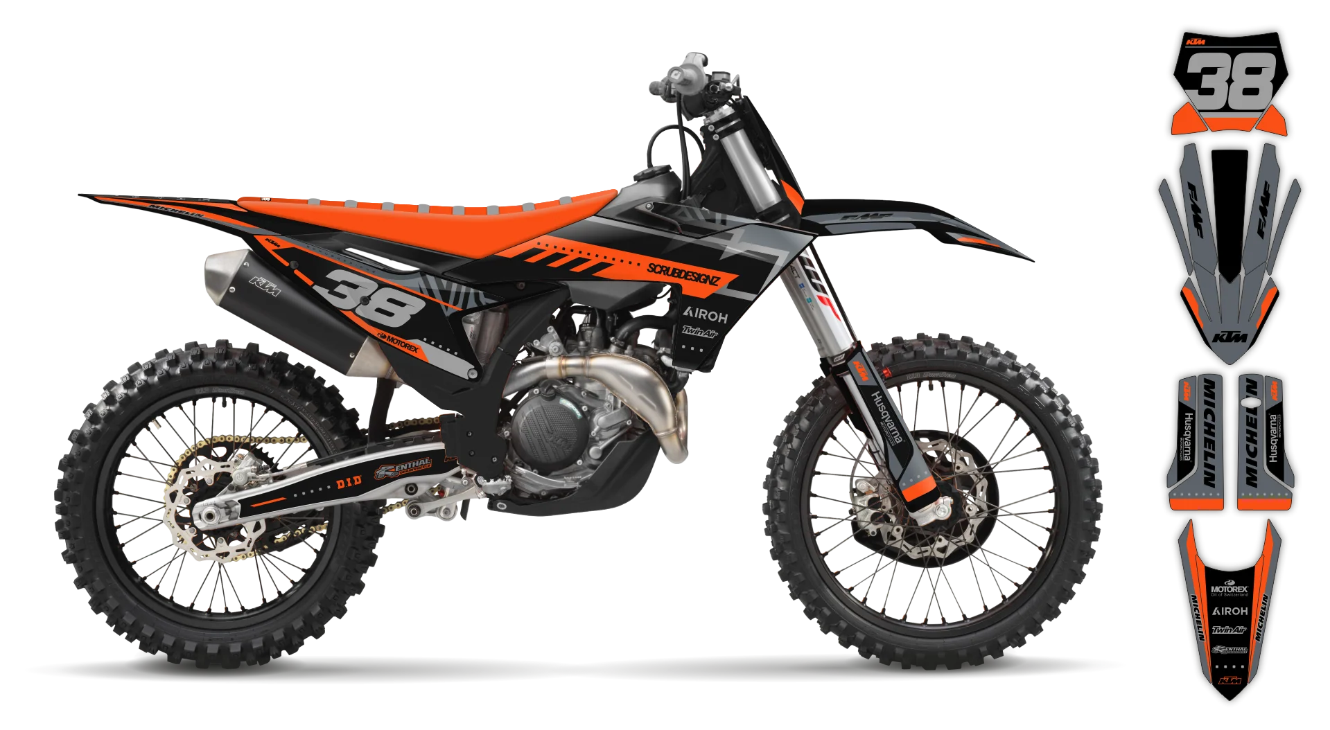 Graphics Kit - KTM - SX SX-F / XC XC-F - 2025 - Slide - R2
