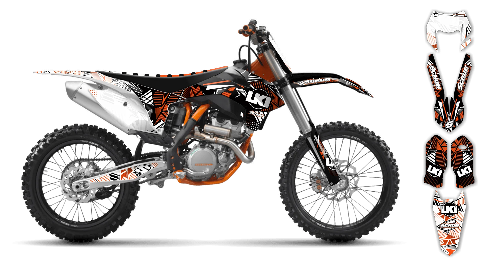 Graphics Kit - KTM - EXC EXC-F / XC-W XCF-W - 2004 - Block Pass - ST