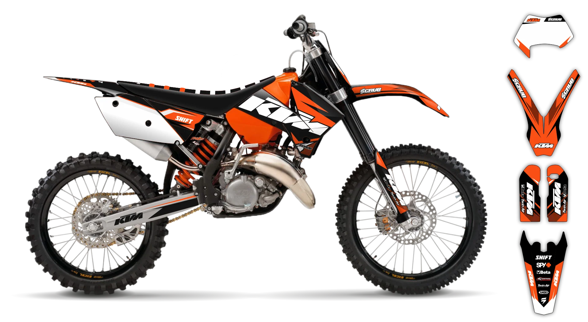Graphics Kit - KTM - EXC EXC-F / XC-W XCF-W - 2005-2007 - K2 - ST