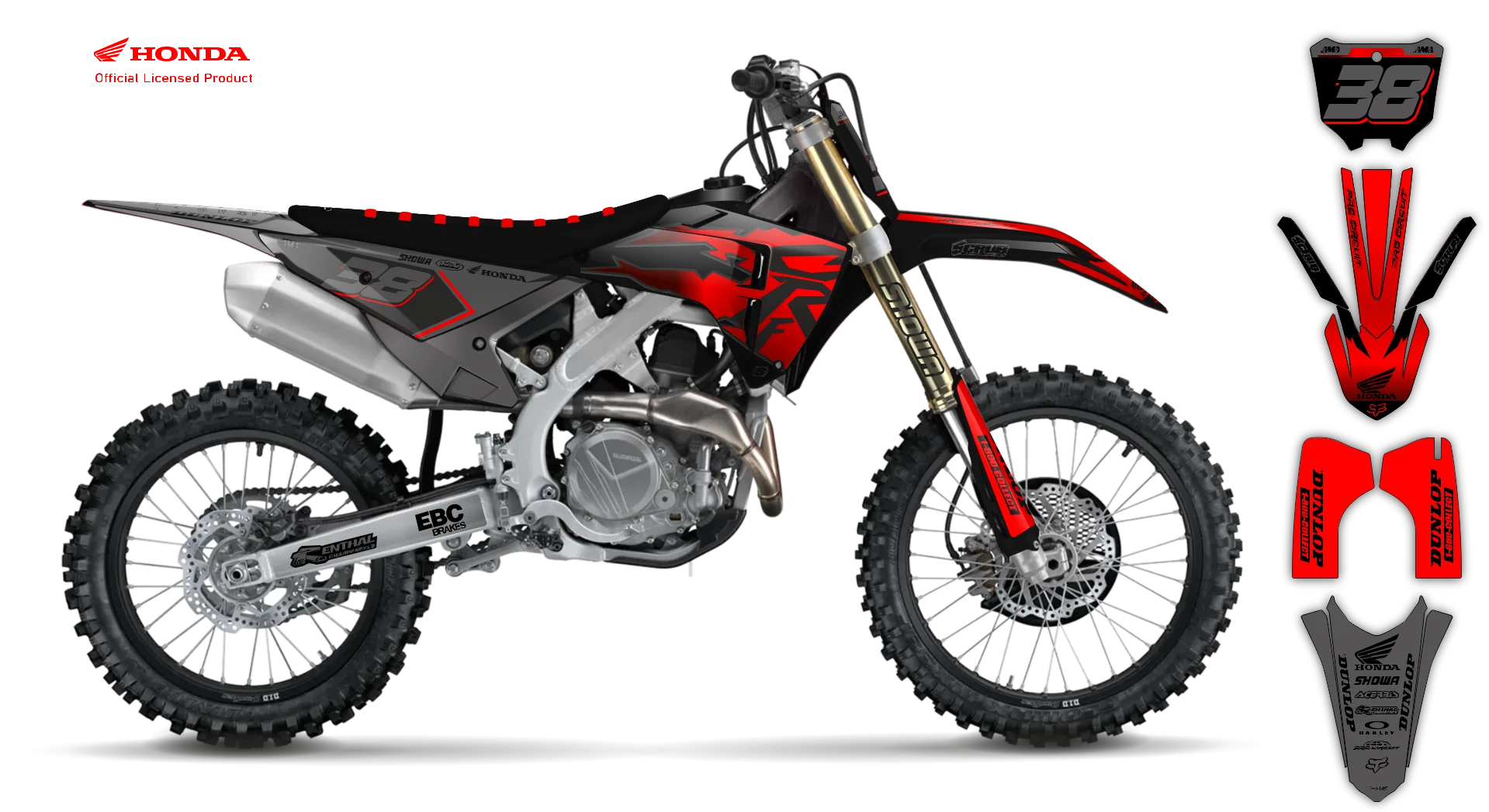 Graphics Kit - Honda - CRF 110 - 2013-2018 - Retro - R2