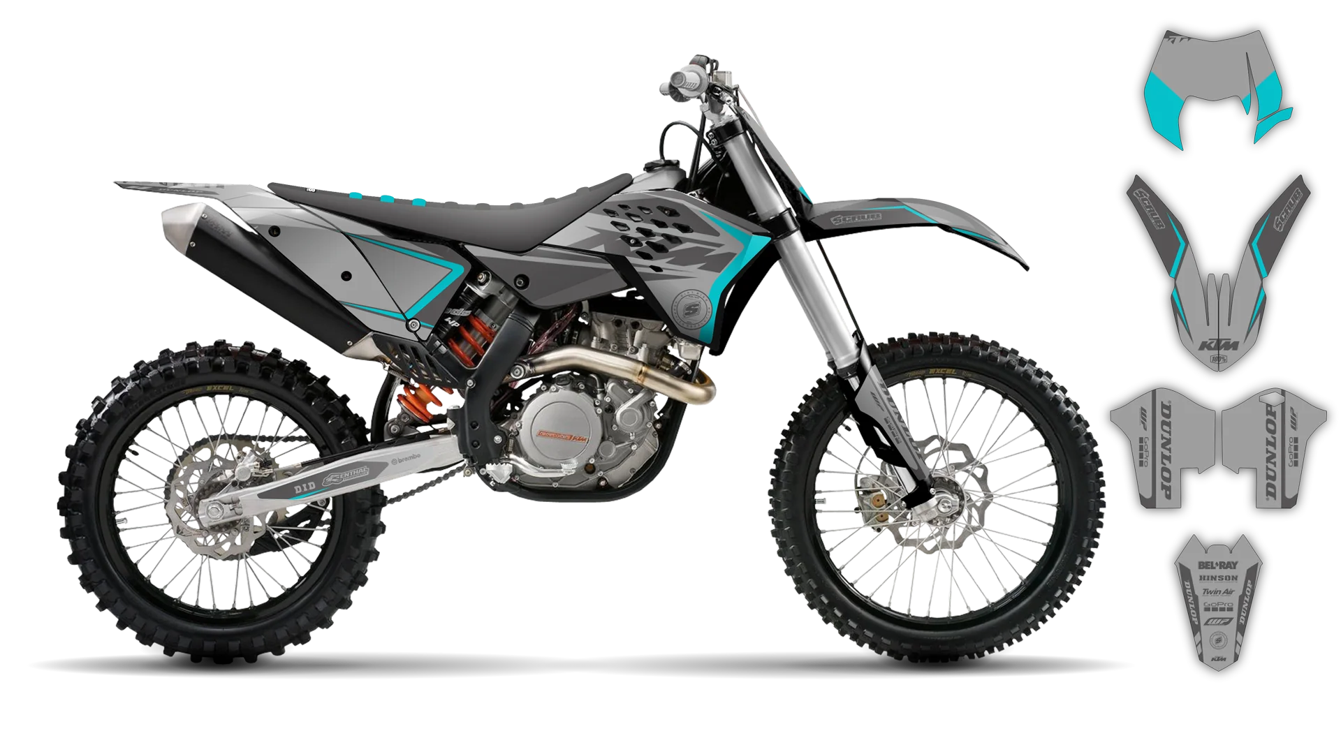 Graphics Kit - KTM - EXC EXC-F / XC-W XCF-W - 2008-2011 - K17 - R3