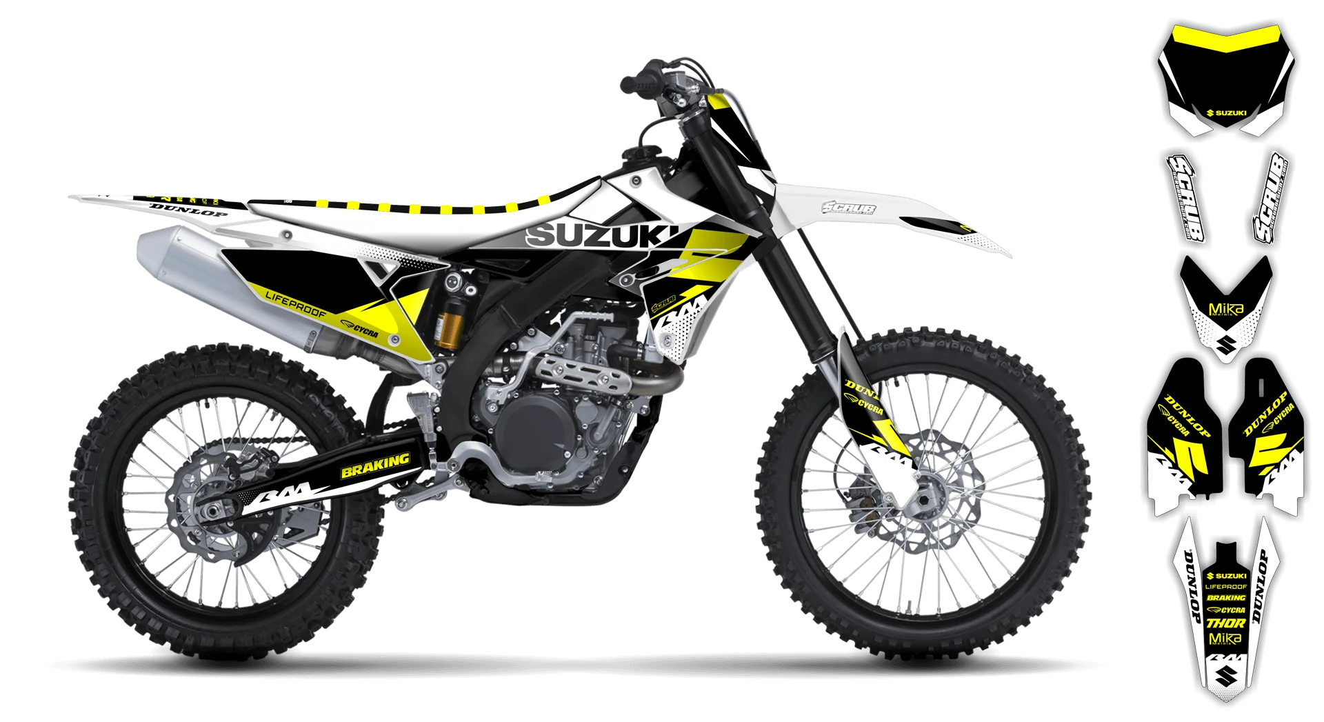 Graphics Kit - Suzuki - RM 85 Restyle - 2002-2024 - Comet - R5