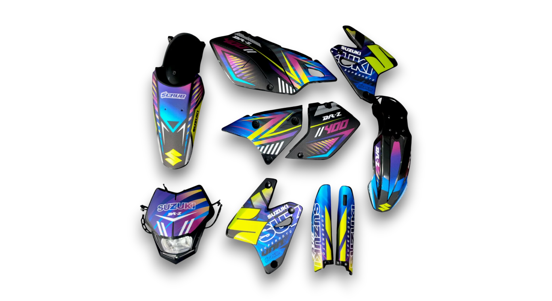 GFP - Suzuki - DRZ 400 SM - 1999-2024 - Black-Vface-SE1140-ST