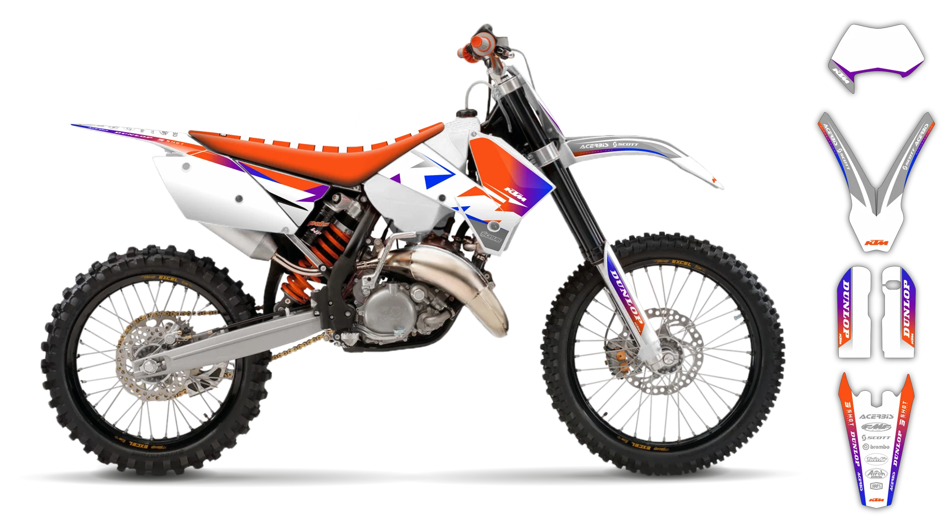 Graphics Kit - KTM - EXC EXC-F / XC-W XCF-W - 2005-2007 - K19 - ST