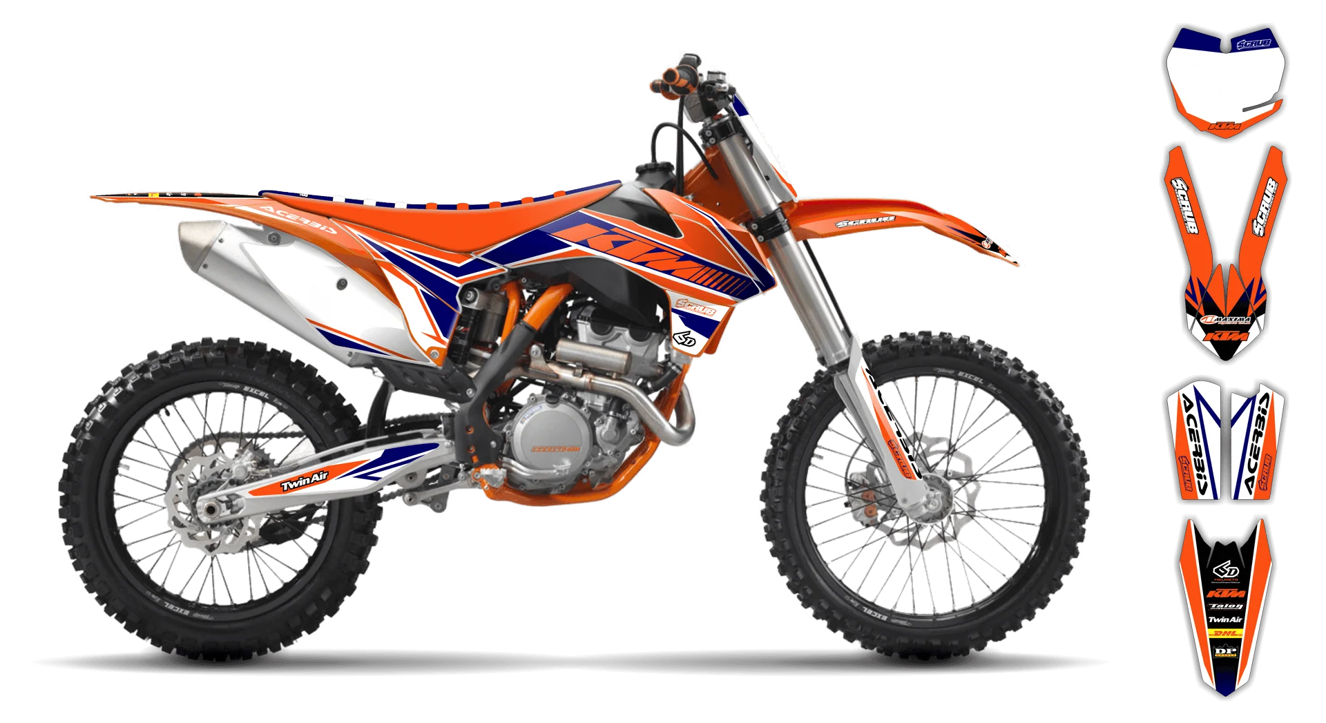 Graphics Kit - KTM - SX SX-F / XC XC-F - 2011-2012 - K3 - ST