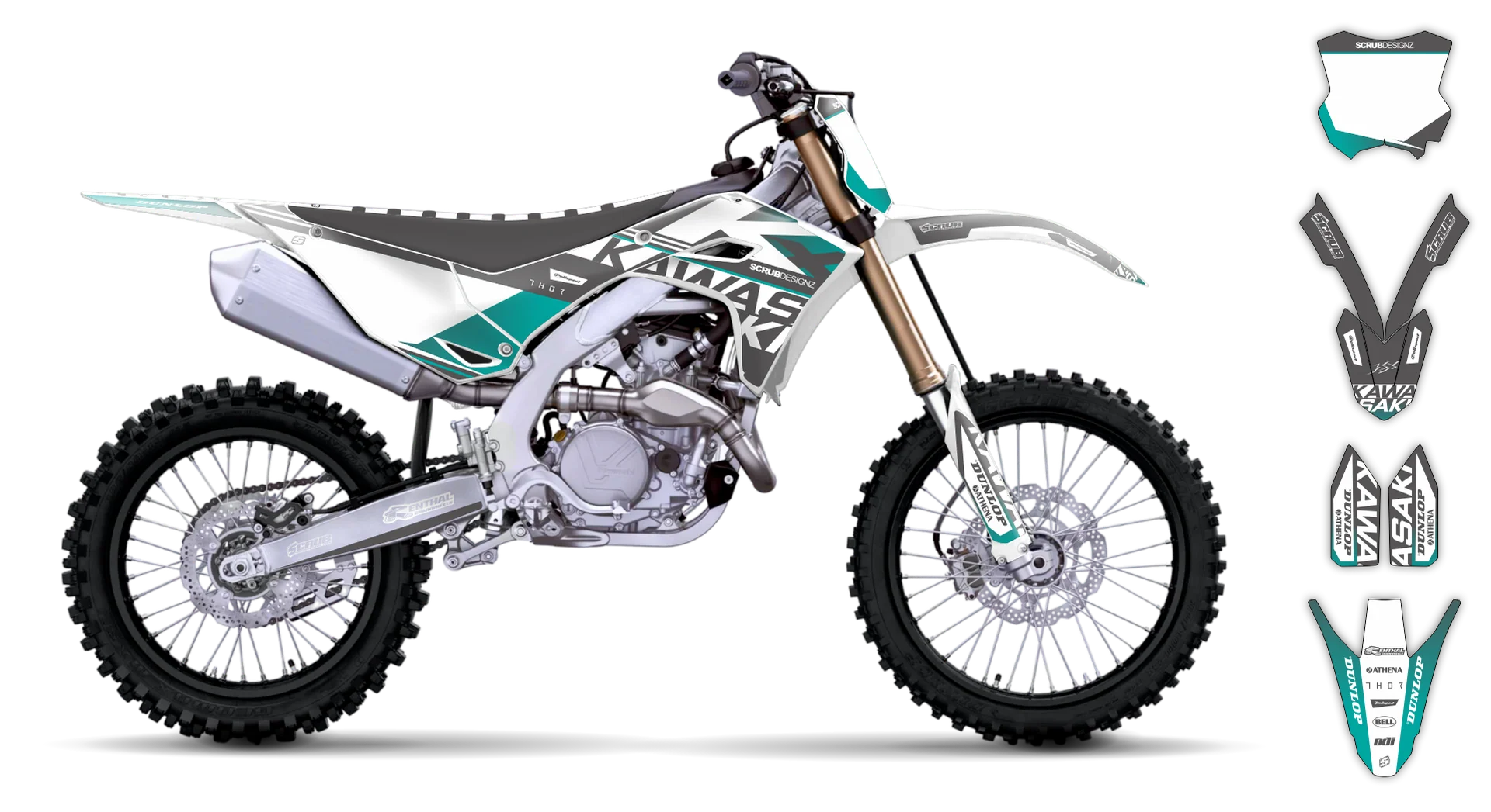 Graphics Kit - Kawasaki - KX 450F - 2024-2025 - SE1050 - R1