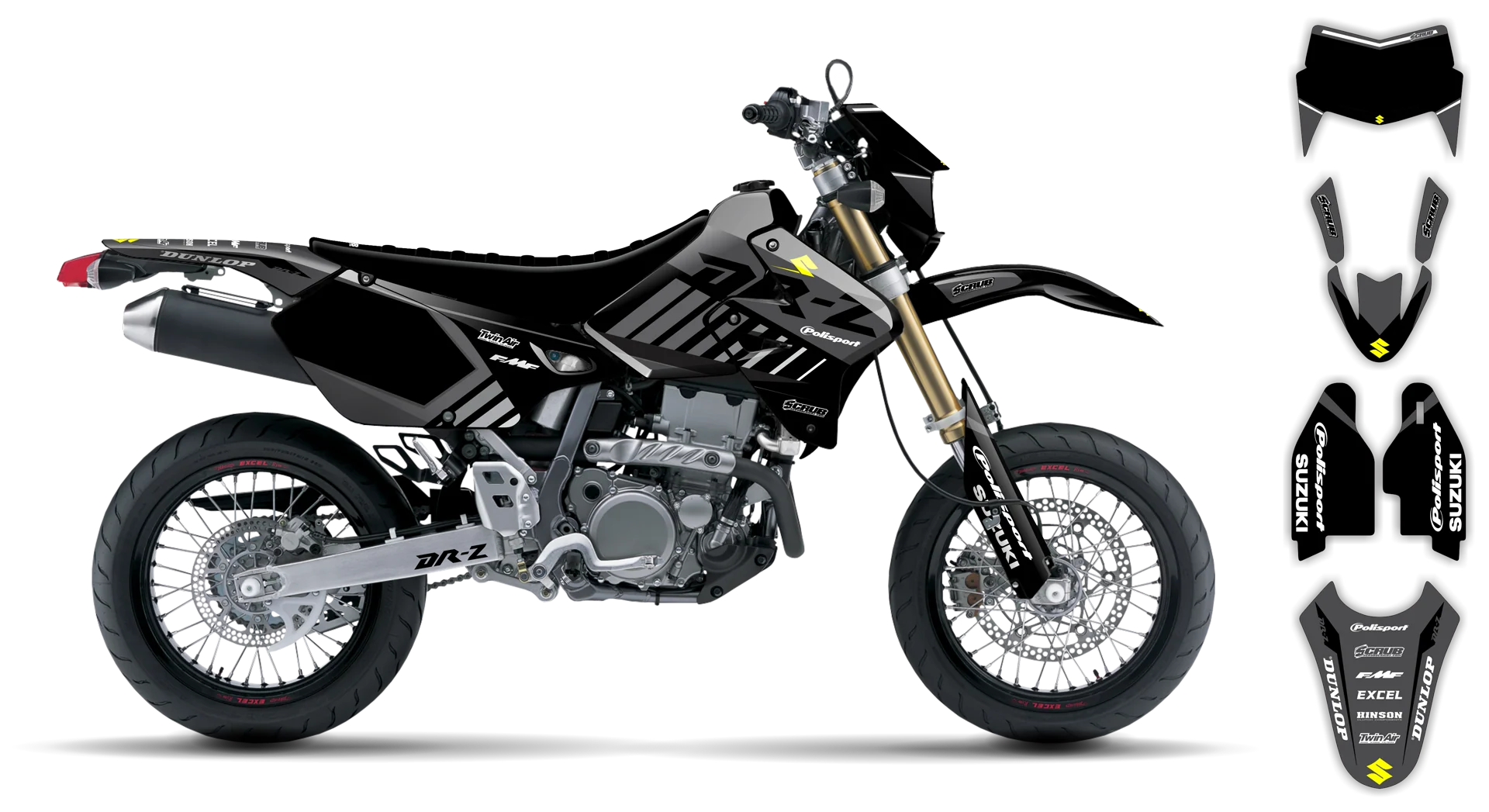 Graphics Kit - Suzuki - DRZ 400 SM - 1999-2024 - SE1030 - R1