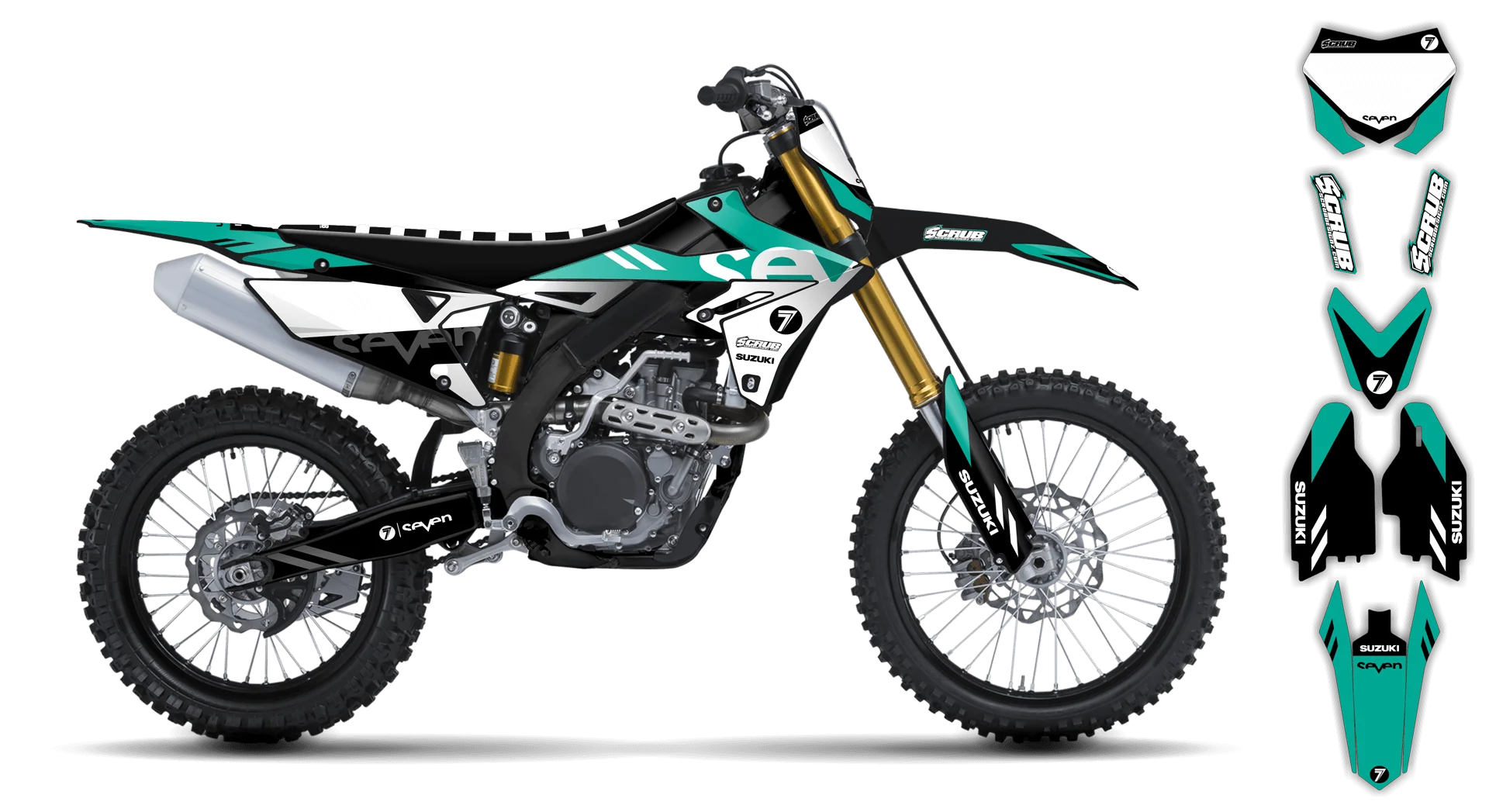 Graphics Kit - Suzuki - RMZ 250 - 2007-2009 - Crones - R3