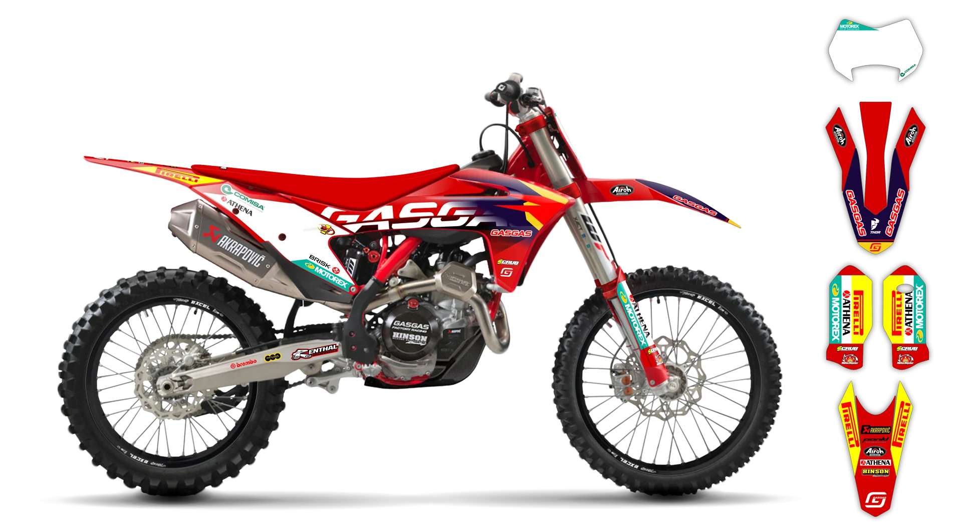 Graphics Kit - Gas Gas - EC EC-F Series - 2014-2017 - Factory Replica 2 - ST