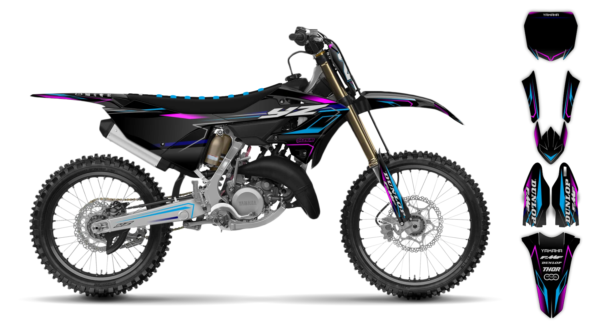 Graphics Kit - Yamaha - YZ 125-250 Restyle 2 - 2015-2020 - SE1088 - LE