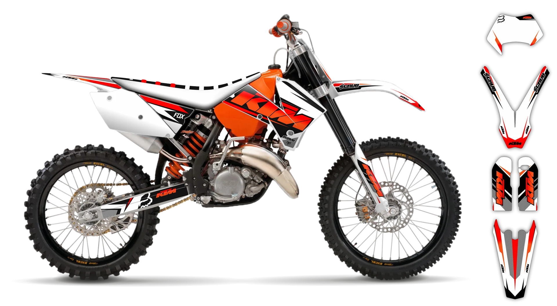 Graphics Kit - KTM - EXC EXC-F / XC-W XCF-W - 2005-2007 - K14 - R1
